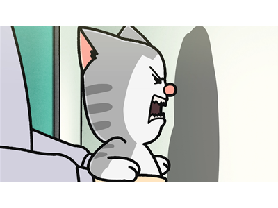 まめきちまめこニートの日常 第31話「「猫チャレンジ」やってみた」／第32話「どうぶつ病院のガチ健康診断」