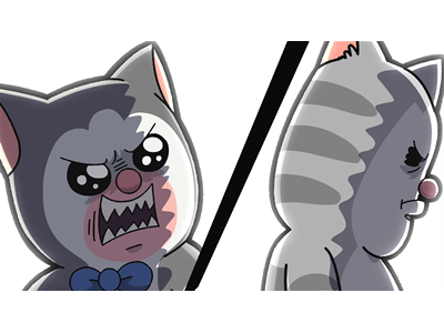 まめきちまめこニートの日常 第51話「先輩猫に戦いを挑む、血気盛んな子猫」／第52話「どんな夢見てるのかすぐわかる猫」